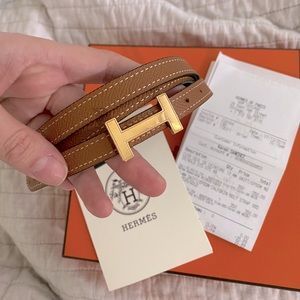 Hermès rose gold belt and buckle